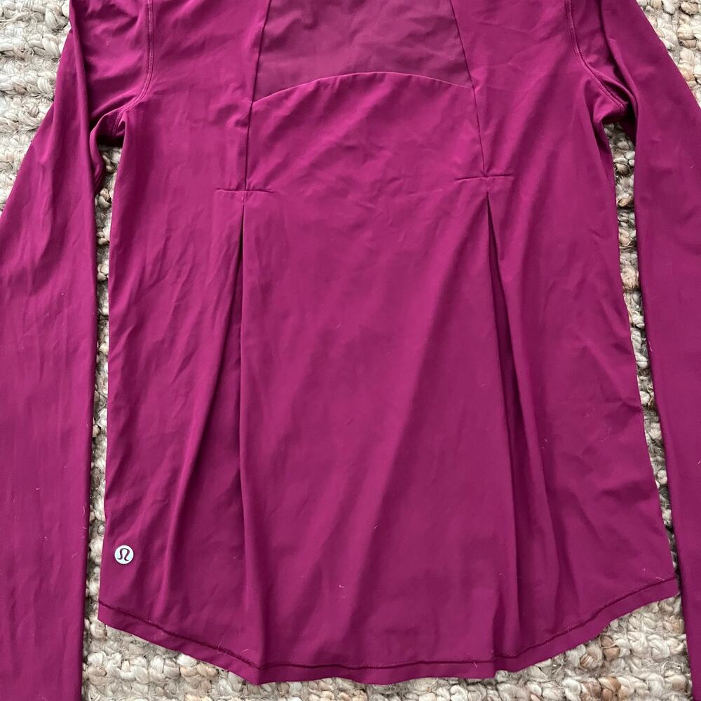 Lululemon Sculpt Long Sleeve Shirt Deep Luxe Mesh Running Top Women's 6 Est - Picture 10 of 10